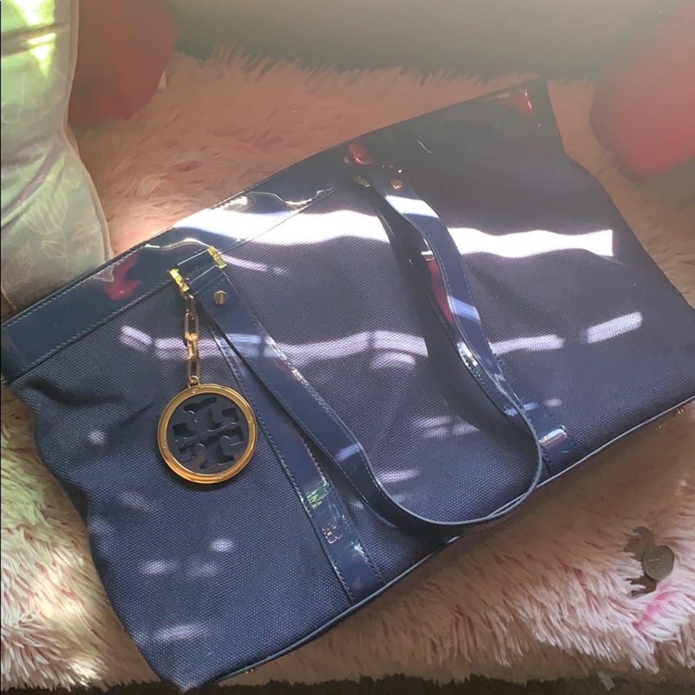 Tory Burch Navy Tote Bag